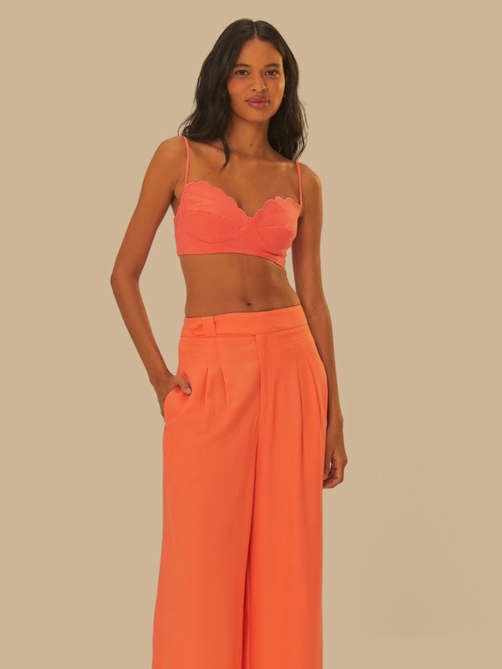 New with tags! Rare Farm Rio Coral Top